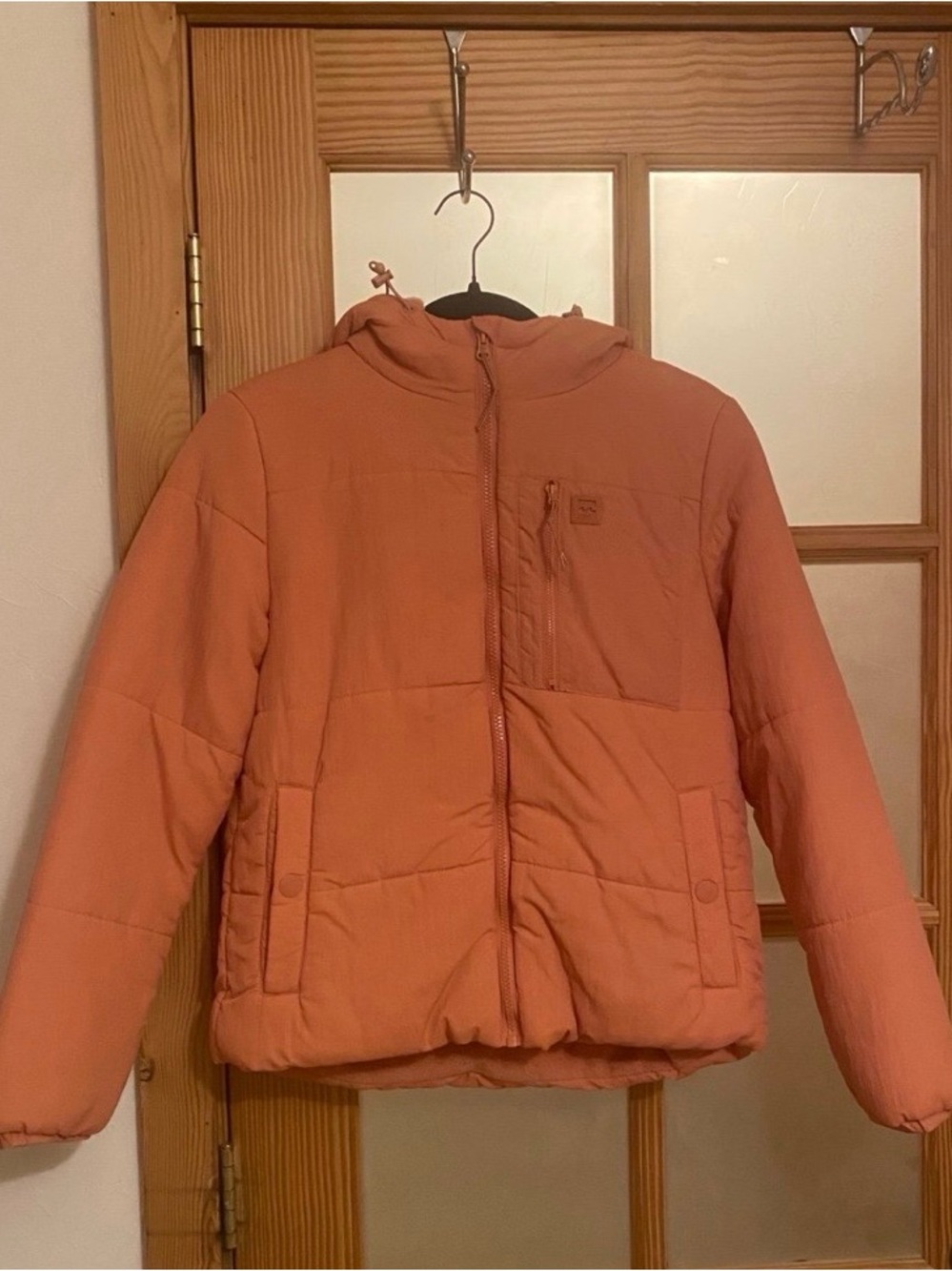 Billabong Women's Hooded Puffer Jacket - Rust